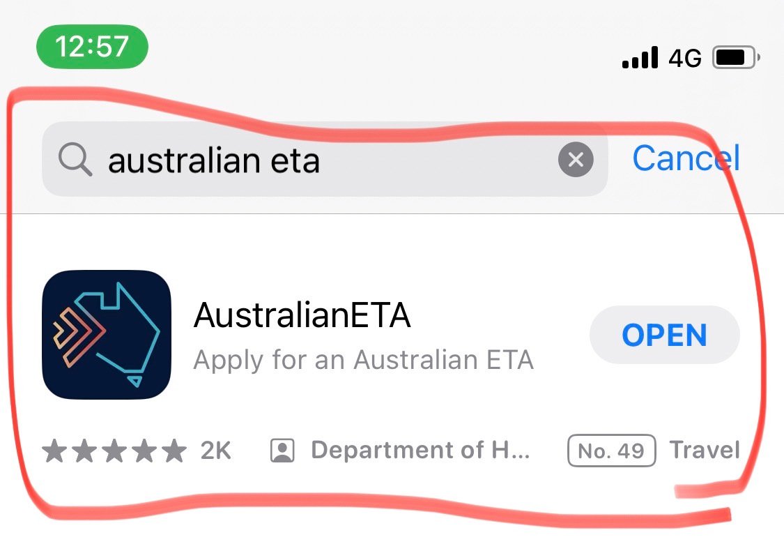 Australian ETA App澳洲電子觀光簽證使用說明 1